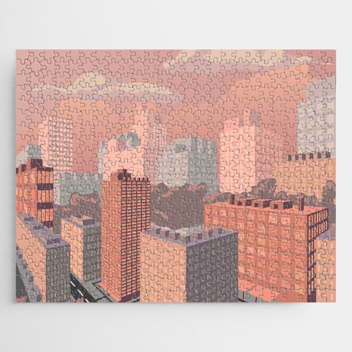 Evening City Jigsaw Puzzle By Yeah_Chiffa | Society6