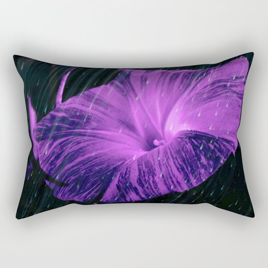 Purple Striped Glory Rectangular Pillow