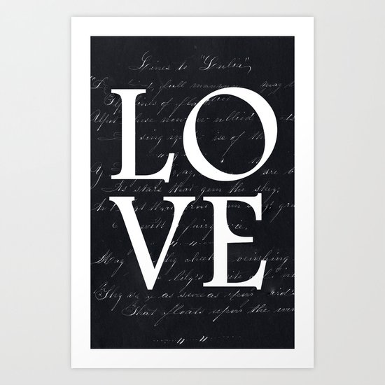 love - black edition Art Print