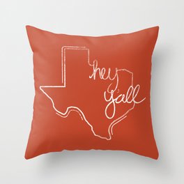 hey y'all – inverse Throw Pillow