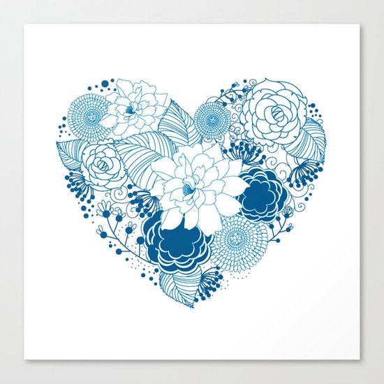 Color my heart Canvas Print