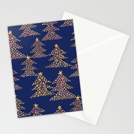 Stellar Christmas Trees Stationery Card