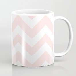 Misty rose - pink color - Zigzag Chevron Pattern Coffee Mug