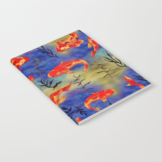 The deep water- koi fishes - watercolor Notebook
