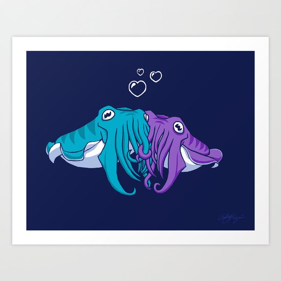 Cuddlefish Art Print