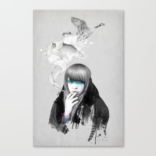 Swan Love Canvas Print