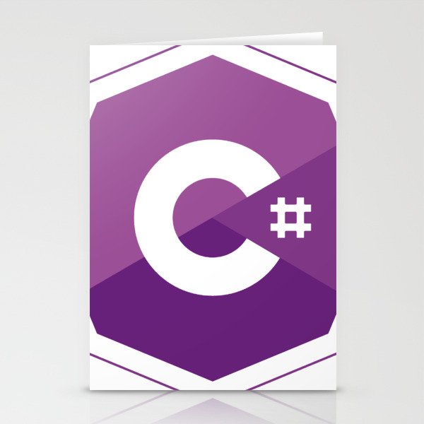 C# logo for csharp developers visual studio Stationery Cards
