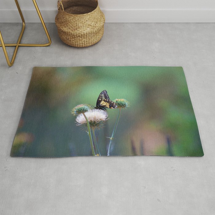 Butterfly Thistle Rug