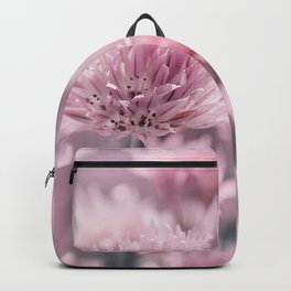 Allium pink 0146 Backpack | Photo, Spring, Bloob, Garden, Digital, Leeks, Kitchen, Chives, Allium, Pink 