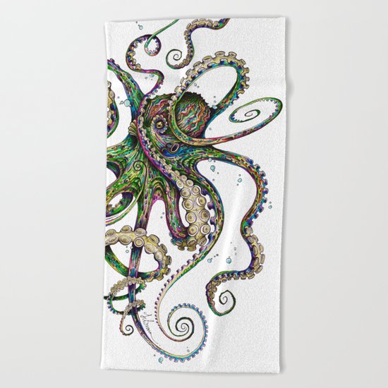 Octopsychedelia Beach Towel