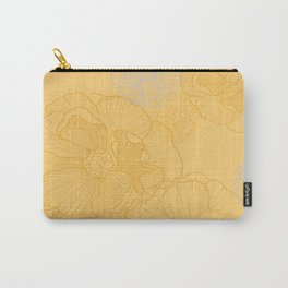 Wild Roses - Subtle  Golds & Gray Carry-All Pouch