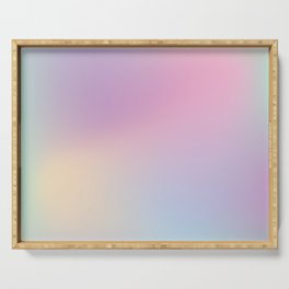 Pastel Unicorn Iridescent Soft Blur Mesh Background Pattern  Serving Tray