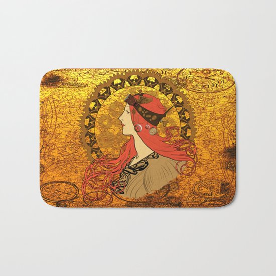 Steampunk Nouveau Bath Mat
