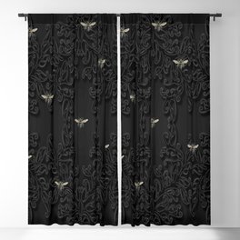 Black Bees Blackout Curtain