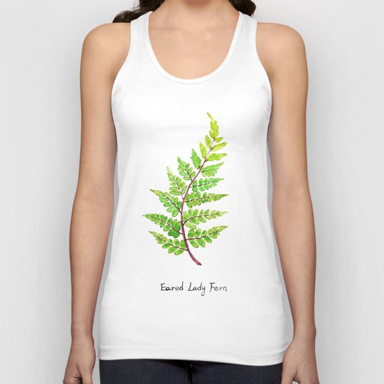 Eared Lady Fern Unisex Tank Top