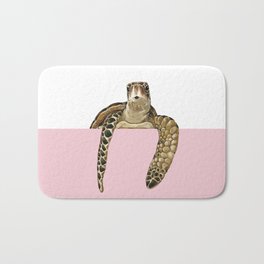 Hi! Sea Turtle Bath Mat | Seaturtle, Underwater, Nursery, Digital, Painting, Beautiful, Drawing, Ocean, Cute, Swim 