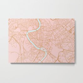 Rome map Metal Print | Graphicdesign, Traveller, Roma, Travel, Italia, European, City, Gold, Italian, Europe 