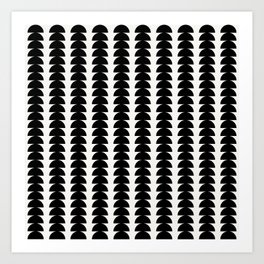 Maude Pattern - Black and White Art Print