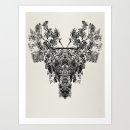 Autumn 1 symmetry, collection, black and white, bw, set Art Print