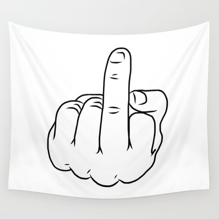 Middle finger tapestry outlet