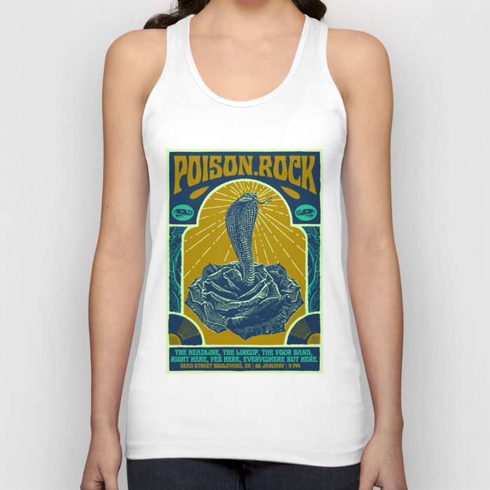 Poison Rock Poster Mustard Tank Top