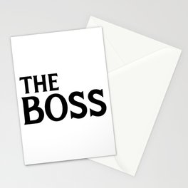 The Boss Funny Couples Quote Stationery Card