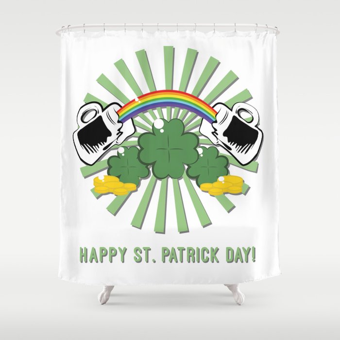 Happy St. Patrick Day Shower Curtain