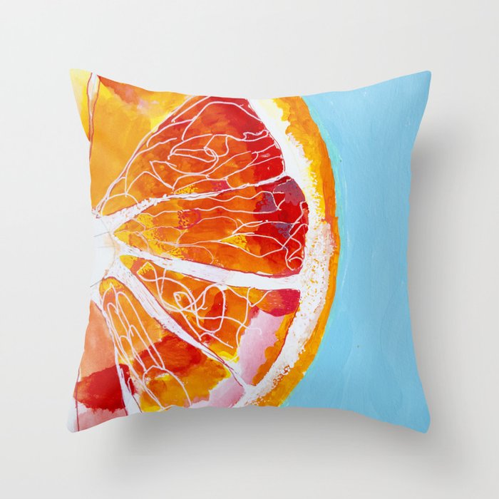 Juicy, by Miss C Throw Pillow