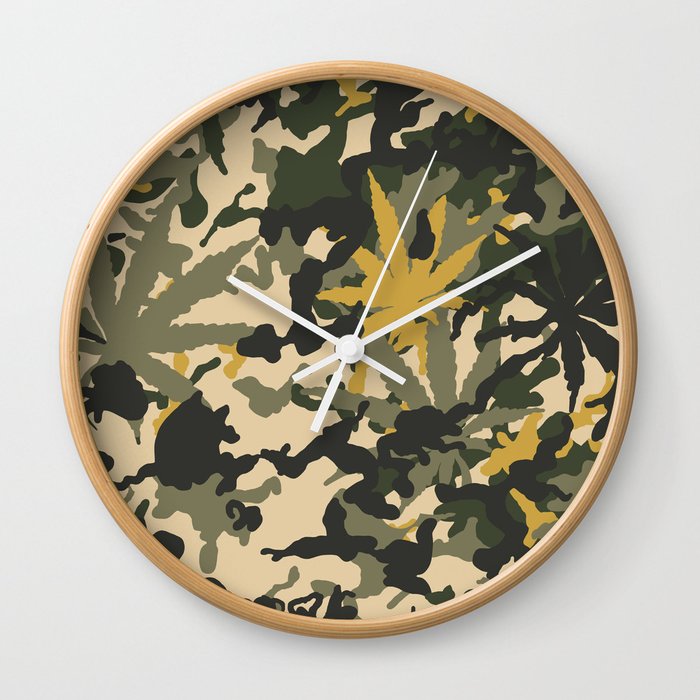 Camo420, The ultimate street camouflage. Wall Clock