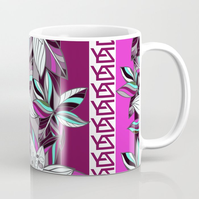 All Over Print Vintage Vibrant Magenta Seamless Pattern  Coffee Mug
