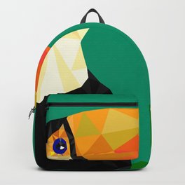 Toucan Bird artwork Geometric Tropical birds Brazil Backpack | Brazil, Black, Kids, Orange, Colourful, Ramphastidae, Brazilian, Birds, Graphicdesign, Geo 