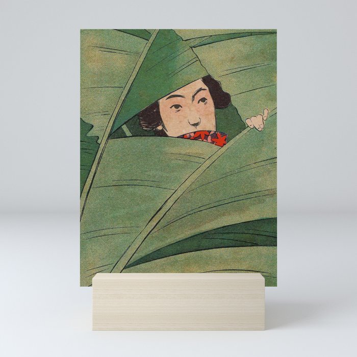 Young Woman of the Banana Leaves (Basho musume) Mini Art Print
