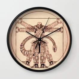 Kaiju Renaissance - Vitruvian Mecha Wall Clock