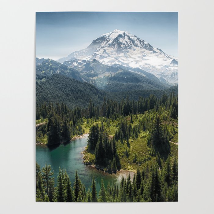 Mountain, Scenic, Rainier, Eunice Lake, National Park, Parks 2016 Poster