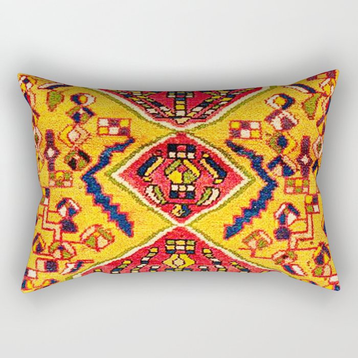 Shiraz Antique Floral Rug Print Rectangular Pillow
