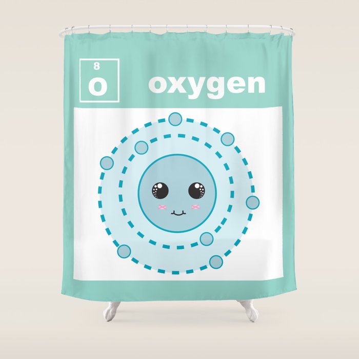 Periodic Table Of Cute Elements Oxygen Shower Curtain By