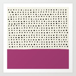 Raspberry x Dots Art Print