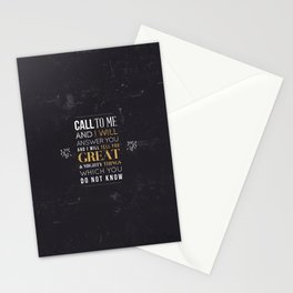 Great and Mighty Things - Jeremiah 33:3 Stationery Cards