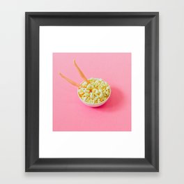 Popcorn and Legs Framed Art Print