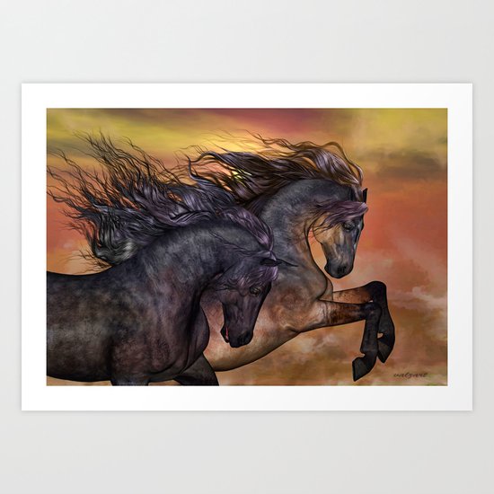 HORSES - On sugar mountain Art Print