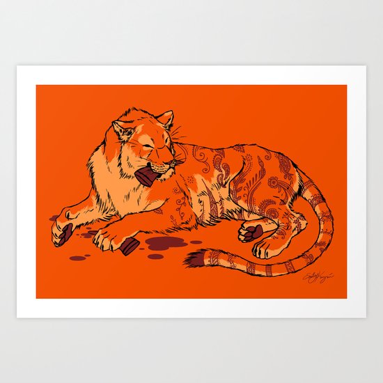 I'll make my own stripes. Art Print