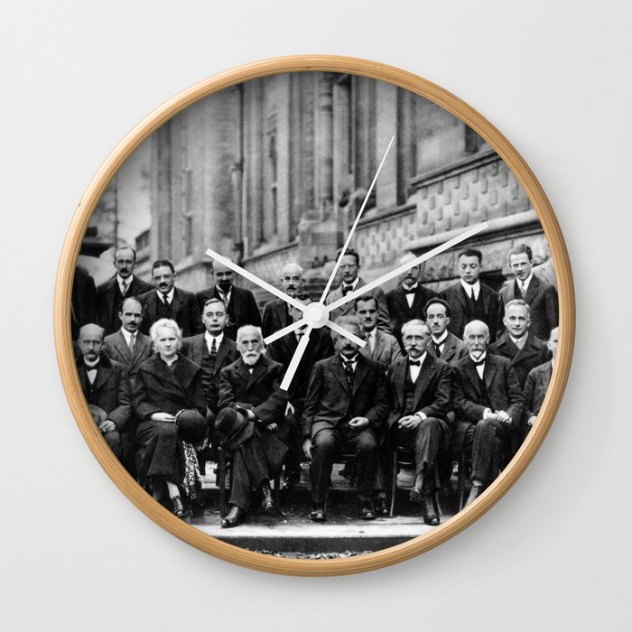 World-Renowned Physicists of 1927 at Solvay Conference Wall Clock
