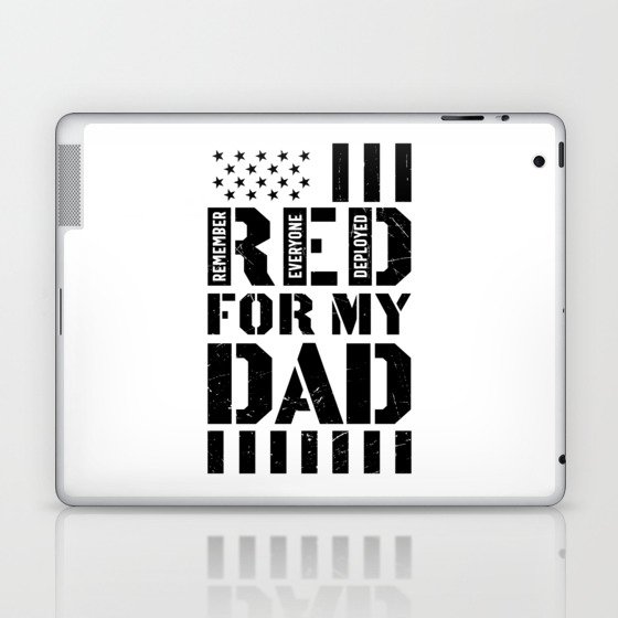 RED For My Dad Laptop & iPad Skin