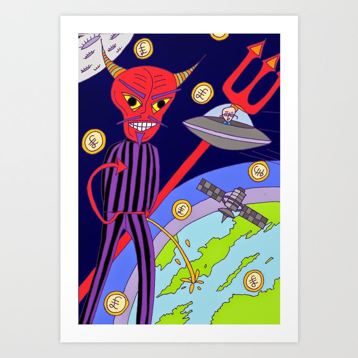 Money is the root of all evil Art Print