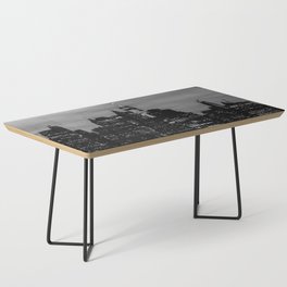 New York City Manhattan skyline at night black and white Coffee Table