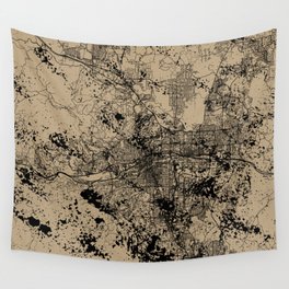 Reno - USA - Vintage City Map  Wall Tapestry