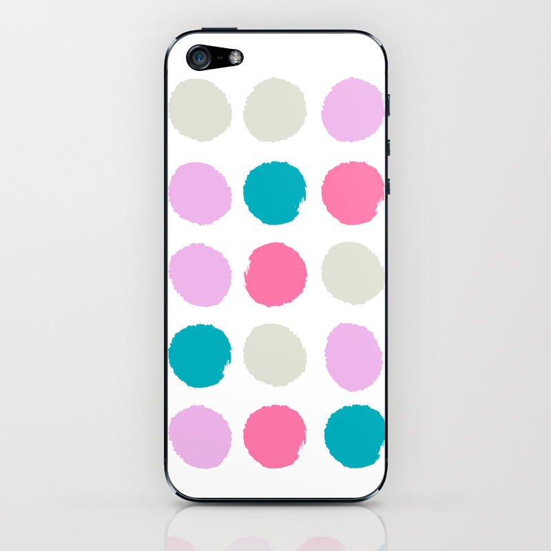 Painted Abstract Painterly Polka Dot Art Print Nursery Decor Home