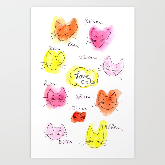 Lovecats Art Print