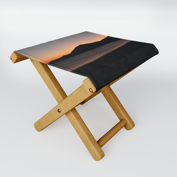 Brazil Photography - Beautiful Sunset By The Ocean Shore Folding Stool