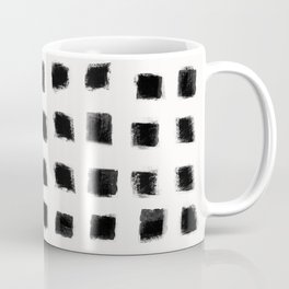 Polka Strokes - Black on Off White Coffee Mug